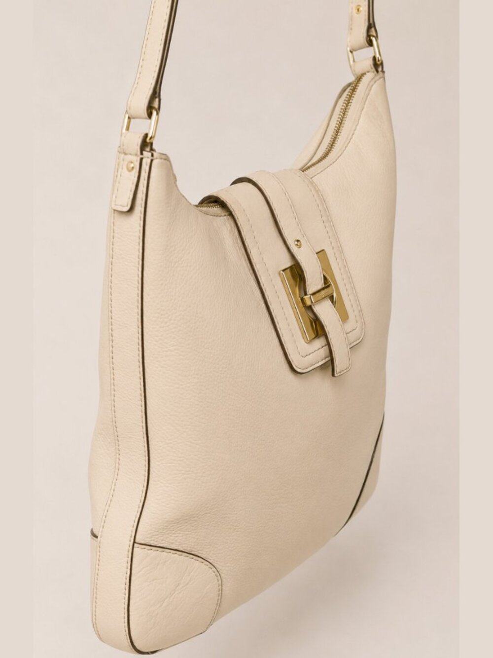 Kate Spade Gold Coast Stevie Hobo Ivory Cream Pebbled Leather Shoulder Bag - Picture 4 of 12